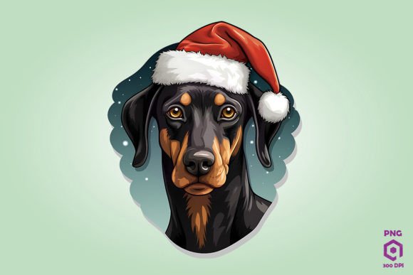 Christmas Doberman Pinscher Dog