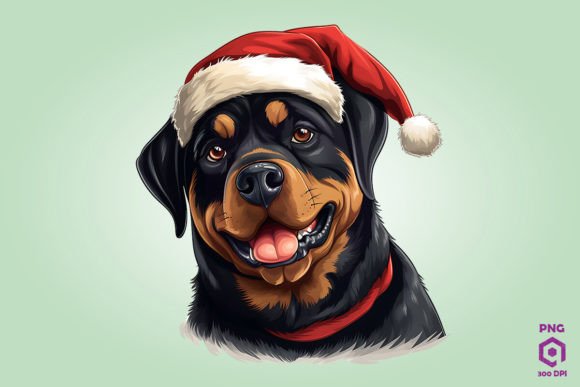 Christmas Rottweiler Dog 2