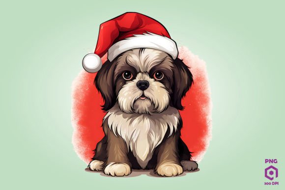 Christmas Shih Tzu Dog 2