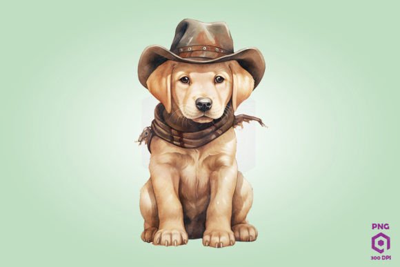 Cowboy Labrador Retriever Dog Clipart