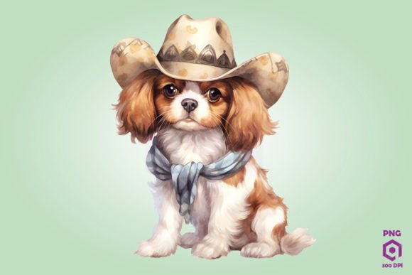 Cowboy Spaniel Dog Clipart