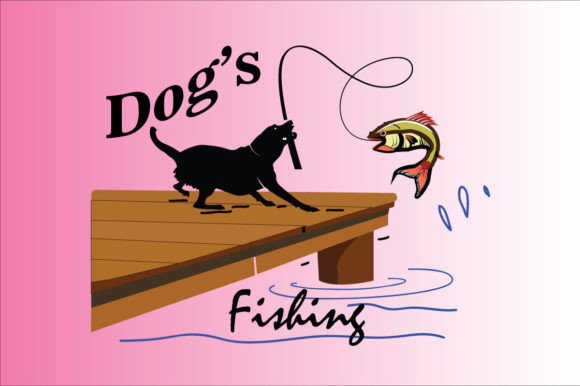 Dog s Fishing T Shirt Design