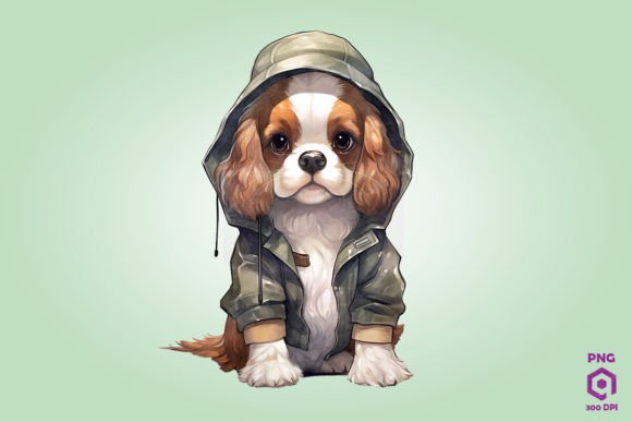 Farmer Spaniel Dog Clipart