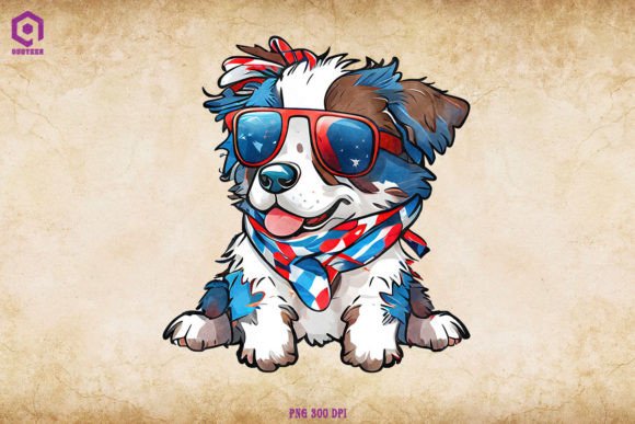 Patriotic Australian Shepherd