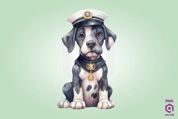 Sailor Great Dane Dog Clipart