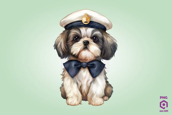Sailor Shih Tzu Dog Clipart