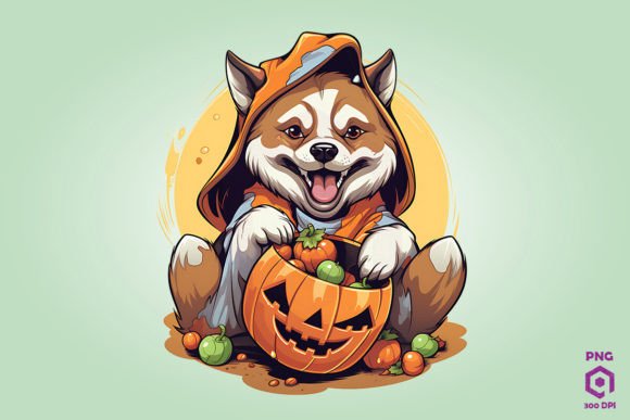 Trick or Treat Akita Dog 3